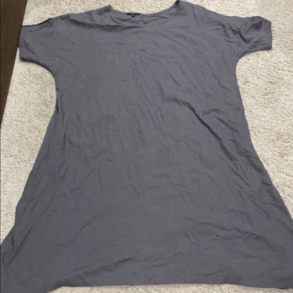 Eileen Fisher 100 percent linen gray dress size 2X